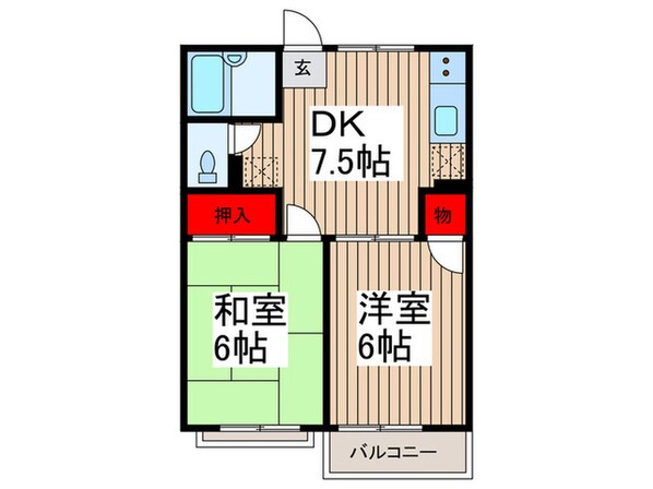 レピュート加藤１号棟の物件間取画像